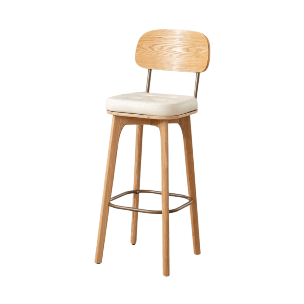 เก้าอี้บาร์ MY DOLLS HOUSE COCO 65 ซม. สีไม้อ่อน เบาะสีขาว_0